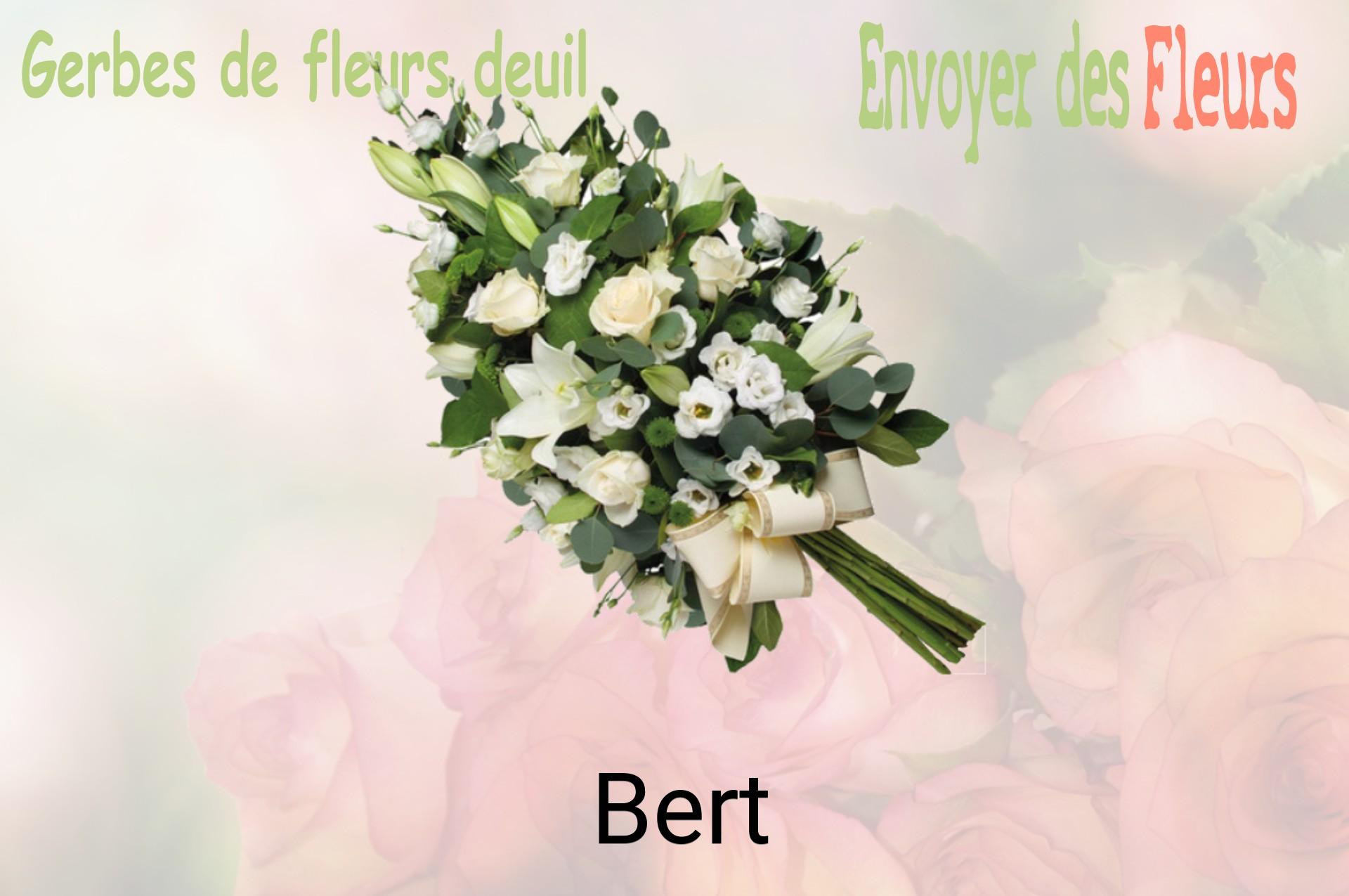 Gerbe de fleurs de deuil livrée à Bert
